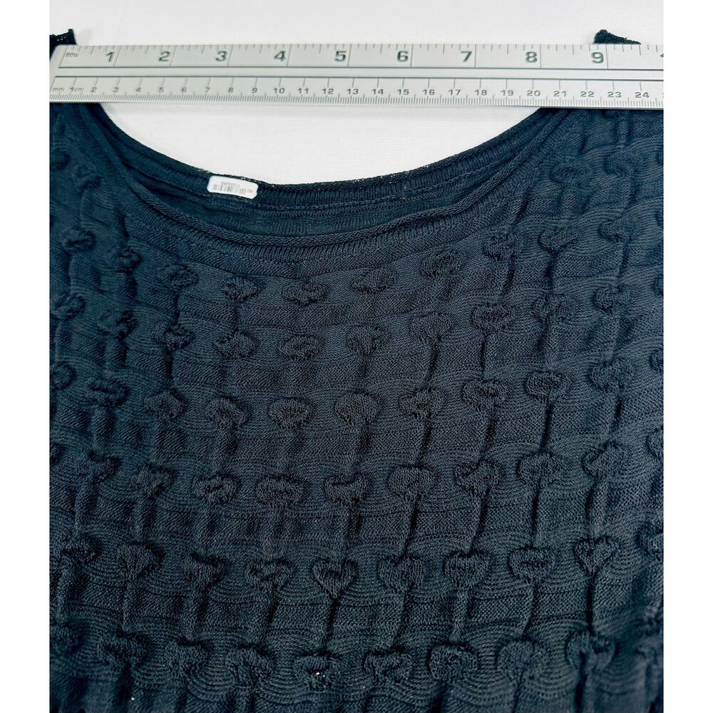 Roberto Cavalli Women’s Designer Black Crochet Knit Tiered Ruffle Dress Size 44 - Picture 5 of 13